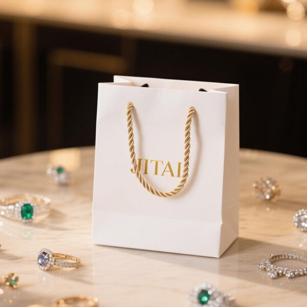 PB001 Premium White Gift Bag for Jewelry 3