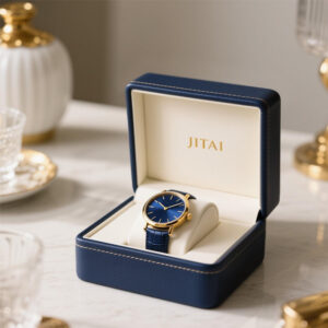 WPB001 Elegant Navy Blue Leather Watch box 1