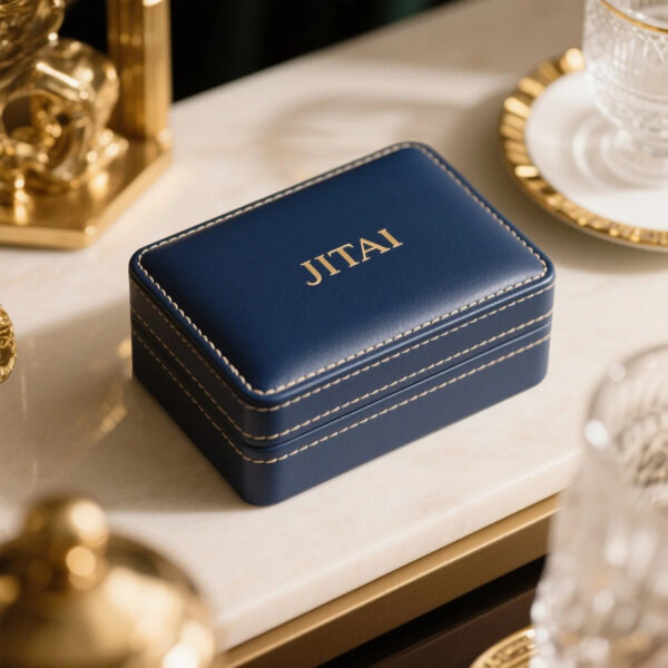 WPB001 Elegant Navy Blue Leather Watch box 3